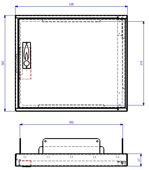 PORTE ALUMINIUM DE REPARATION DE COFFRET HORIZONTAL DE RENOVATION 8500349 §