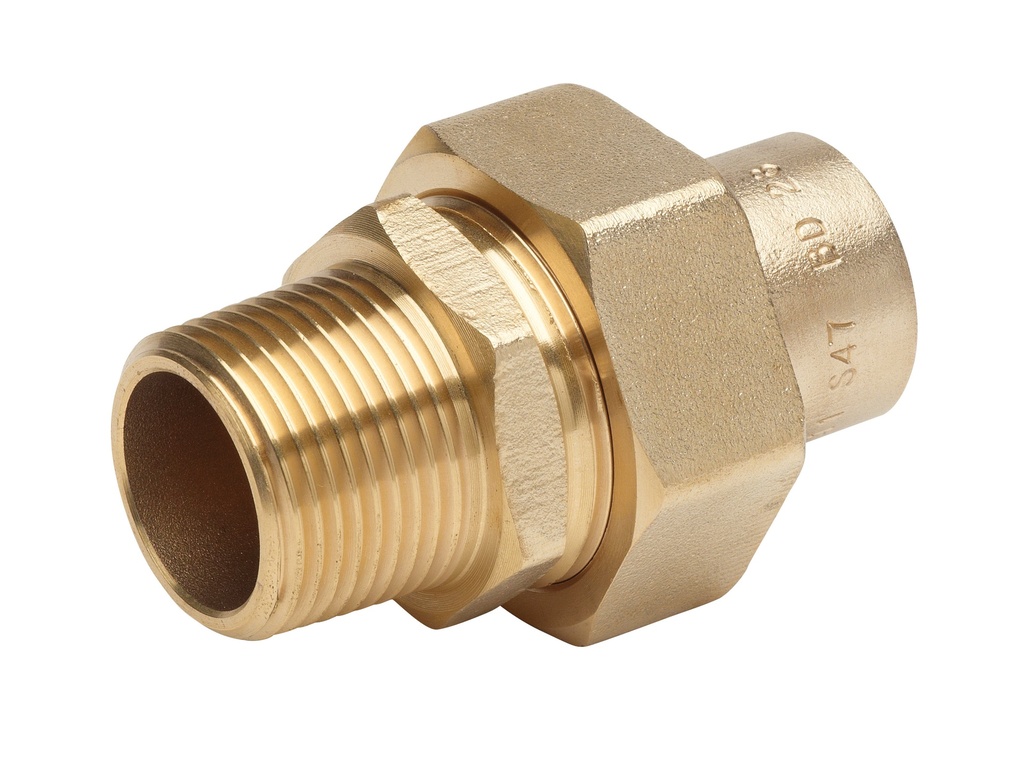 RACCORD 3 PIECES DN20 MÂLE G 3/4" CONIQUE 6,25% - CU22 4282082 NF540 RAC301 §