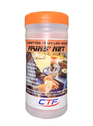 LINGETTES NETTOYANTES MAINS’NET NON TOXIQUES SS RINCAGE 200X300MM (BOITE DE 80)