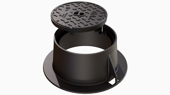 BOUCHE A CLE RONDE S600 N°3 S600NR3 CLASSE D400 NF-VOIRIE / ACCES ROBINET GAZ ENTERRE Ø290MM