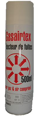 DETECTEUR DE FUITE AEROSOL 500ML GASAIRTEX NF EN 14291 DVGW AE GRDF 3770351