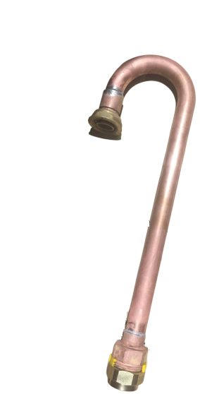 CROSSE SORTIE COMPTEUR 180° CU22 ENTREE FJPC20 SORTIE PLT DN20 L355MM