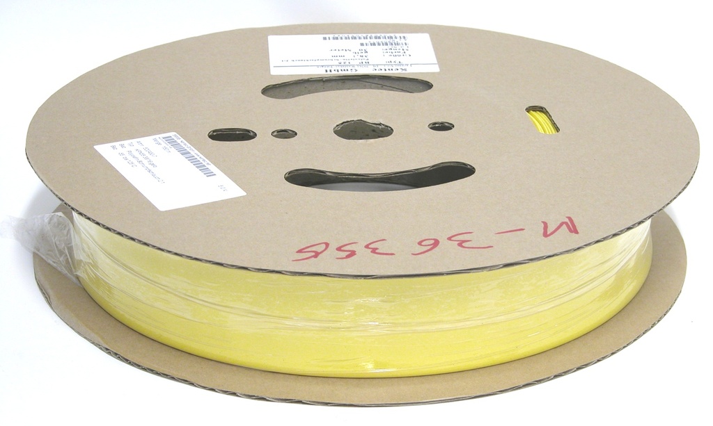 GAINE THERMORETRACTABLE POLYOLEFIN JAUNE POUR PLT 15-20-25 - 1M