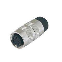 [BIN9951224006] CONNECTEUR BINDER FEMELLE VERS. COURTE 6 CONTACTS A SOUDER Ø4-8 /CPTEURS G10/G40