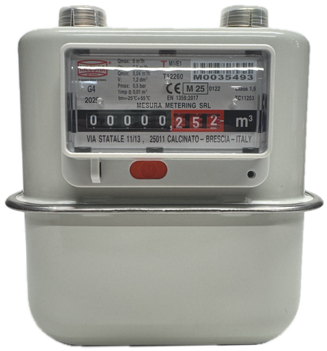 [MES131101060] COMPTEUR MEMBRANE G4 CE MID 6 M3/H(N) 500MB M/M JPC20 ENT110 + JOINTS COMPT002 §